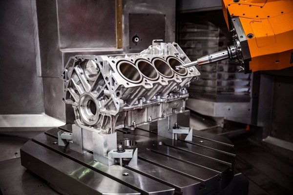 Precision-cast aluminum engine